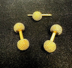 18k Yellow Gold Burst Cufflinks