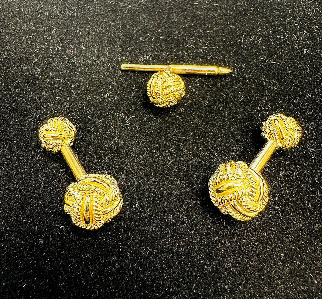 18k Yellow Gold Knot Cufflinks