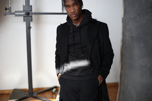 Black Double Breasted Chesterfield Overcoat