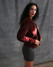 Load image into Gallery viewer, Velvet Military Flight Jacket
